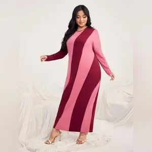 Party Cocktail Dress SHEIN Dresses Plus Two Tone Maxi Dress Poshmark